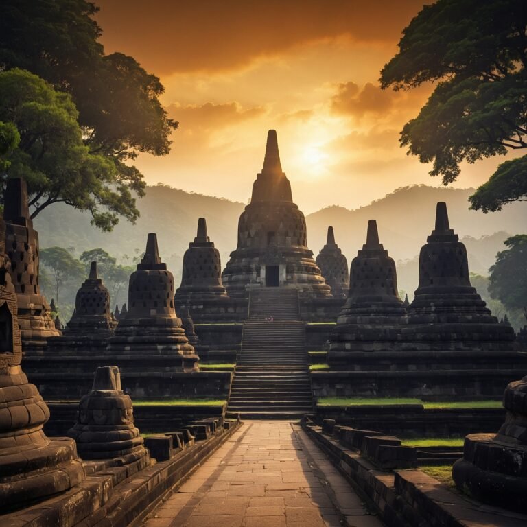 Borobudur tempel: Waar is het wereldwonder met 9 letters?